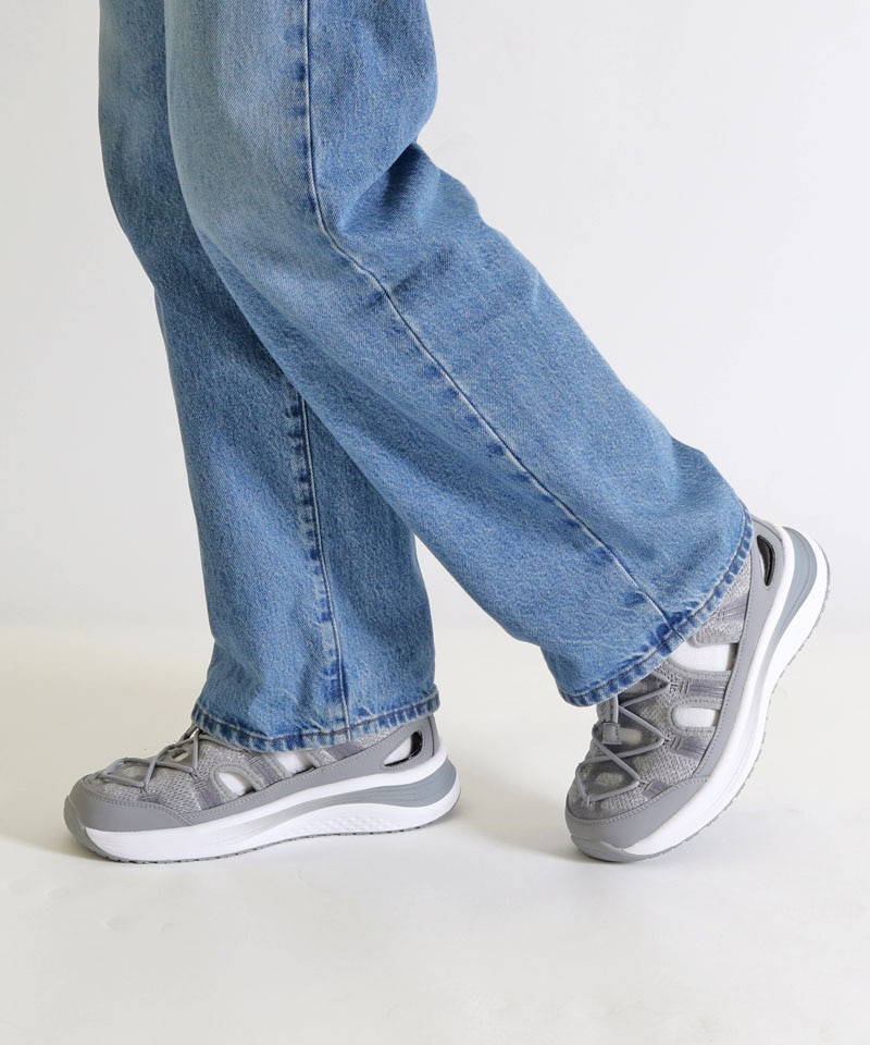 【オーソフィート】ヴィーナス ワイド/グレー テキスタイル/シューズ レディース