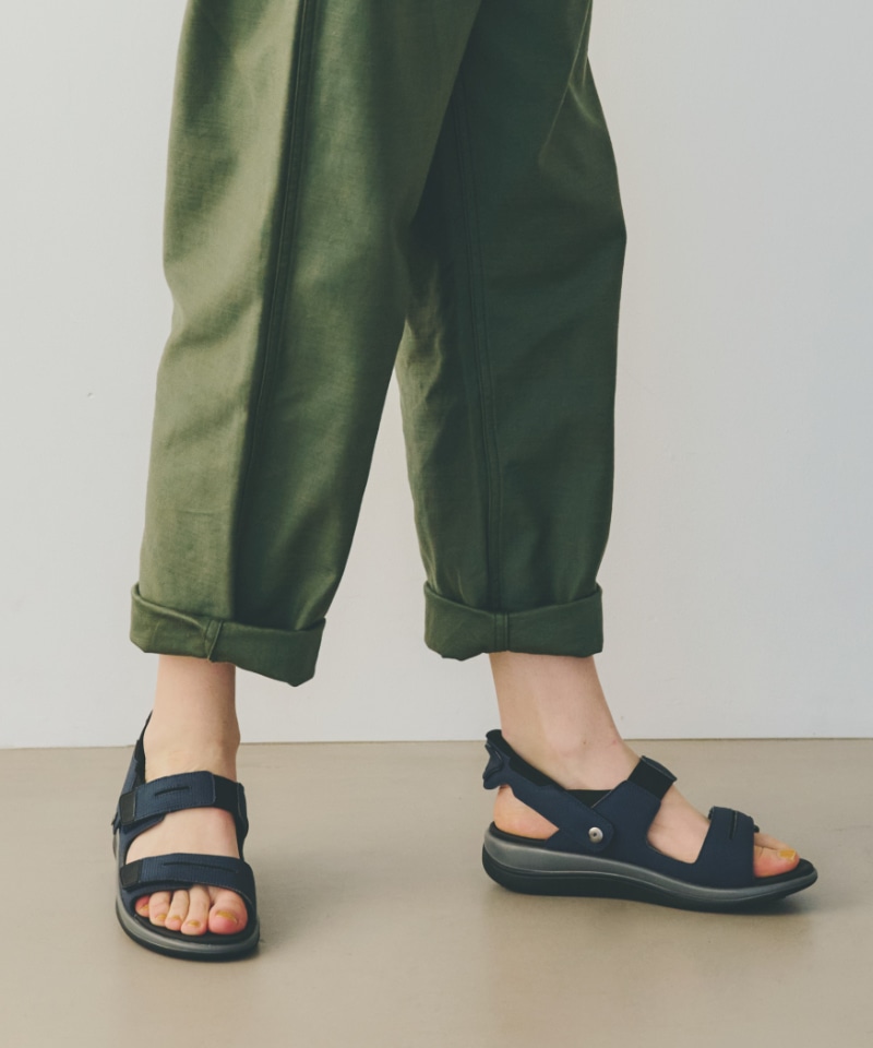 【オーソフィート】カリプソ ワイド/ブルー マイクロファイバー/サンダル レディース