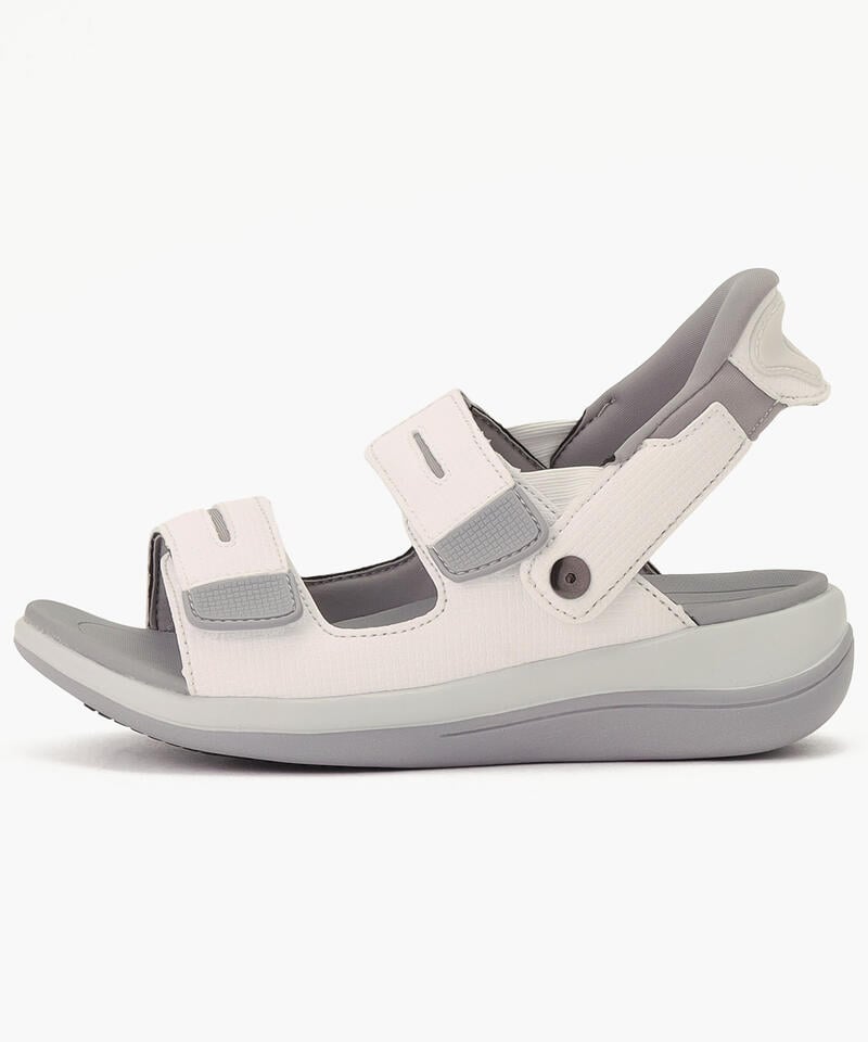 【オーソフィート】カリプソ ワイド/ホワイト マイクロファイバー/サンダル レディース詳細画像1