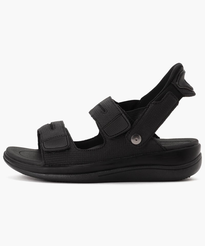 【オーソフィート】カリプソ ミディアム/ブラック マイクロファイバー/サンダル レディース詳細画像1