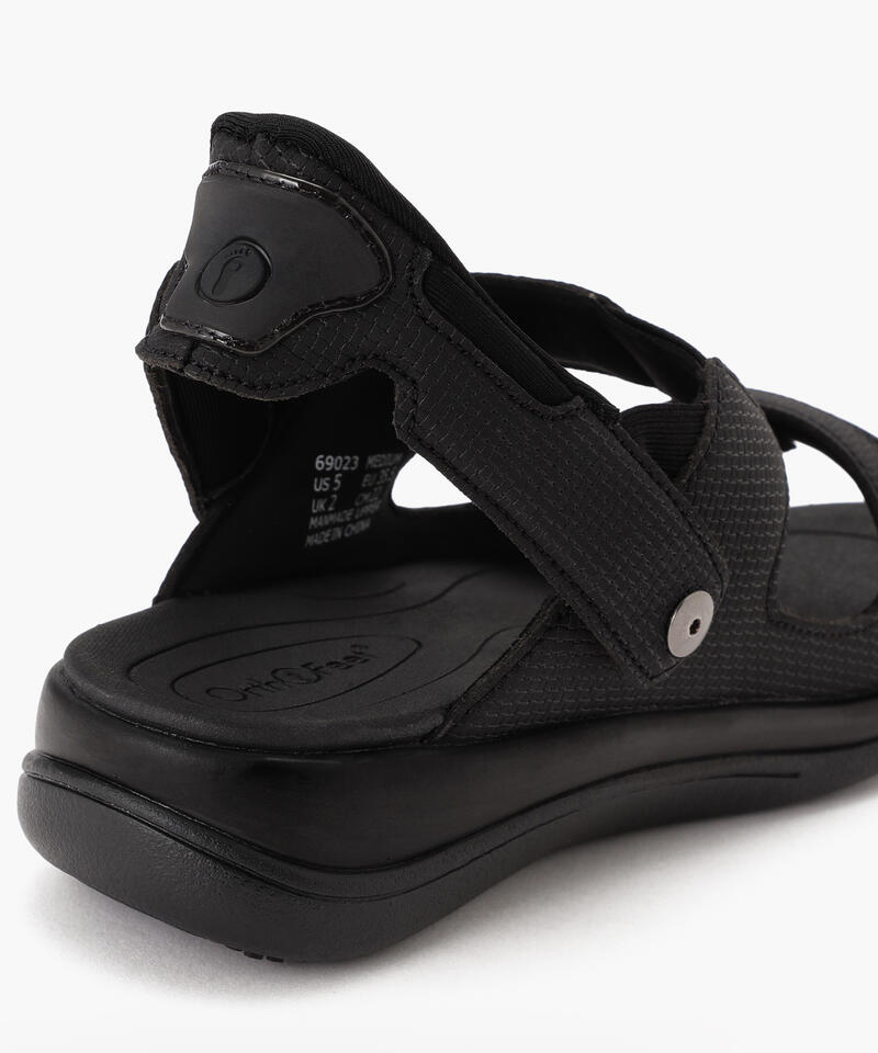 【オーソフィート】カリプソ ミディアム/ブラック マイクロファイバー/サンダル レディース詳細画像5