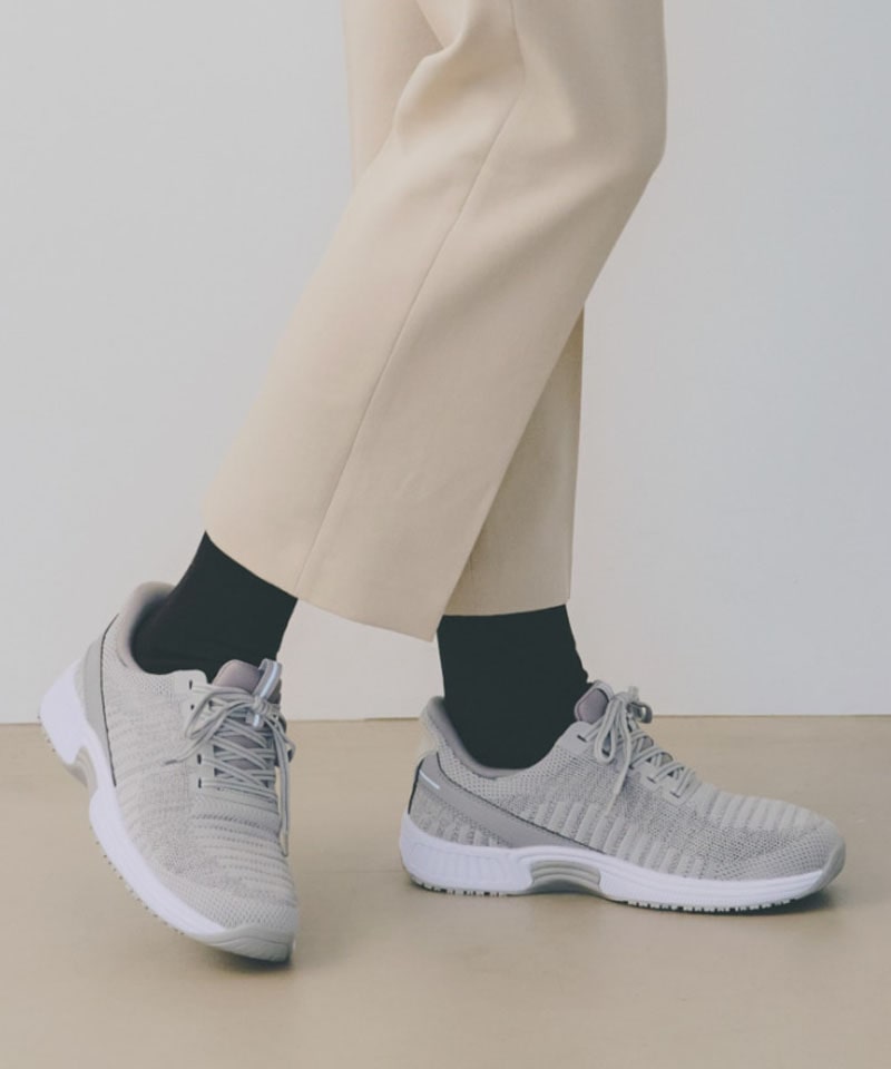 【オーソフィート】キタ ミディアム/グレー テキスタイル/シューズ レディース/Orthofeet KITA