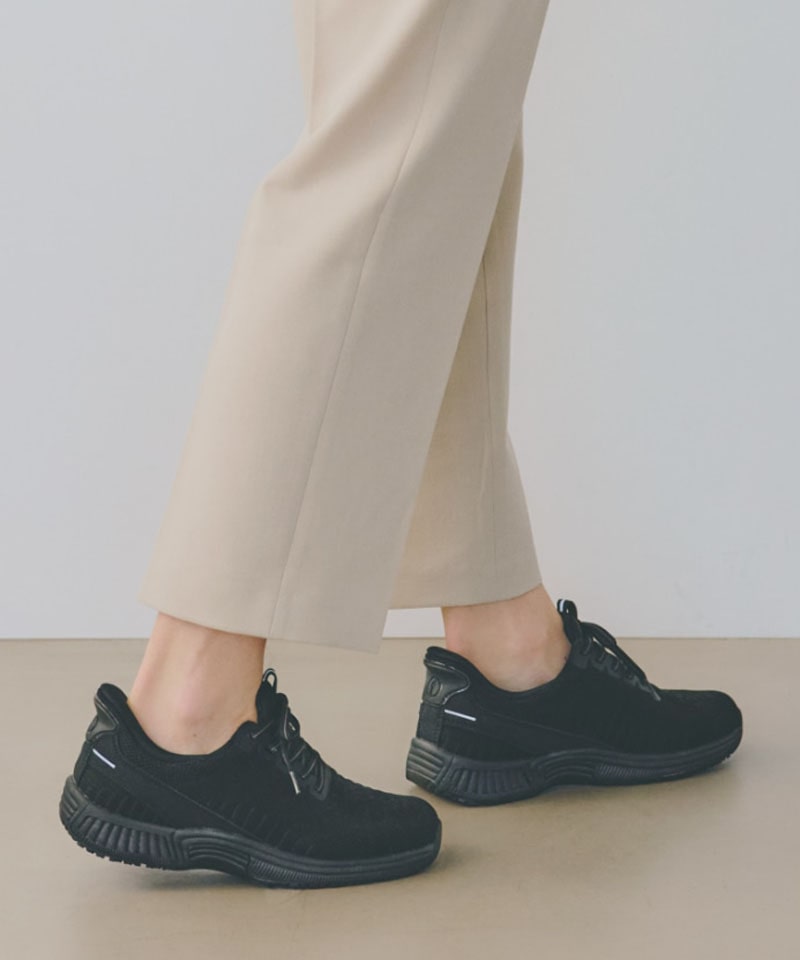 【オーソフィート】キタ ワイド/ブラック テキスタイル/シューズ レディース/Orthofeet