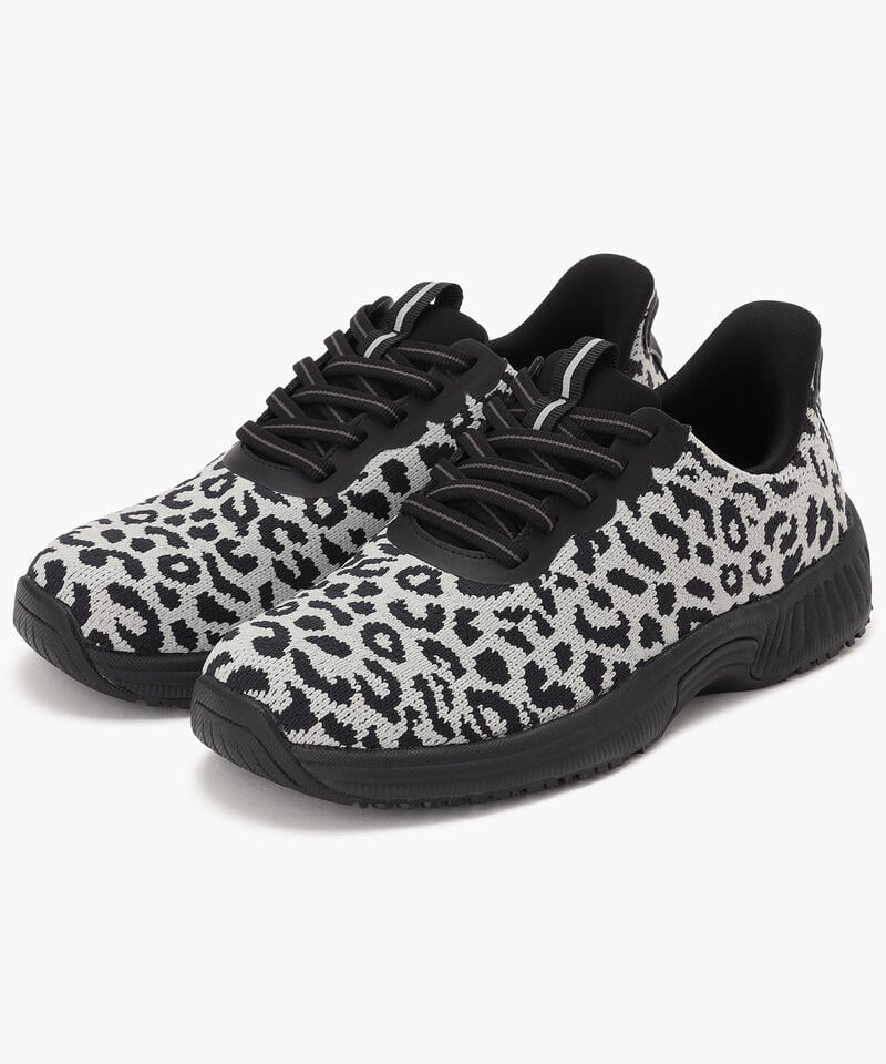 【オーソフィート】キタ ミディアム/スノーレオパード テキスタイル/シューズ レディース