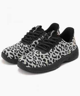 【オーソフィート】キタ ミディアム/スノーレオパード テキスタイル/シューズ レディース