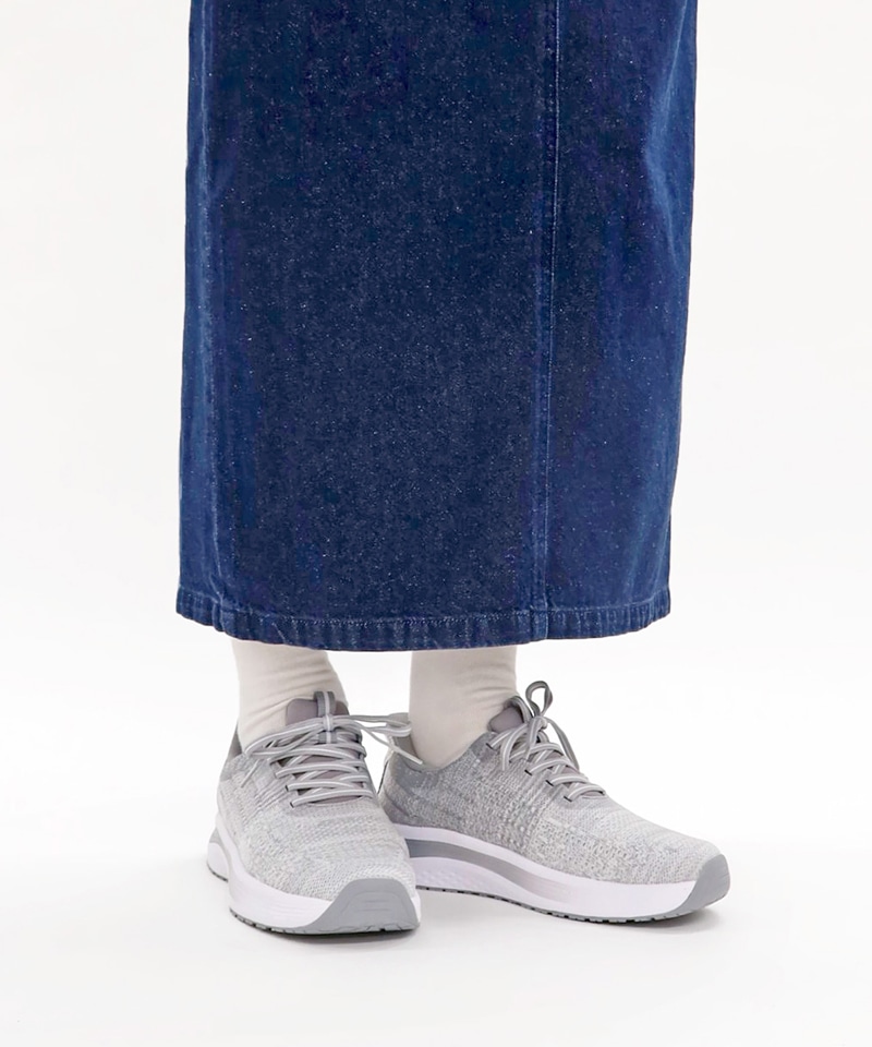 【オーソフィート】ニラ ミディアム/ライトグレー テキスタイル/シューズ レディース/Orthofeet