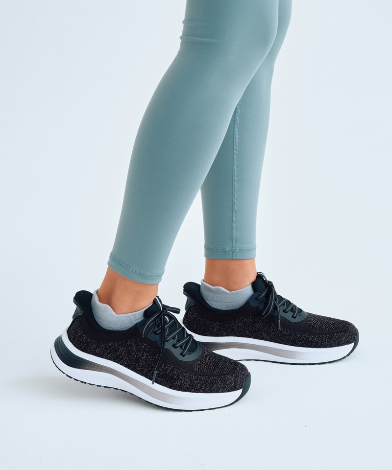 【オーソフィート】ニラ ワイド/ブラック テキスタイル/シューズ レディース/Orthofeet