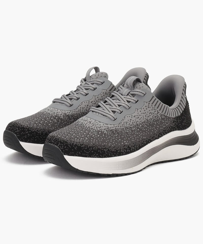 【オーソフィート】ニラ ワイド/ブラック グレーマルチ テキスタイル/シューズ レディース