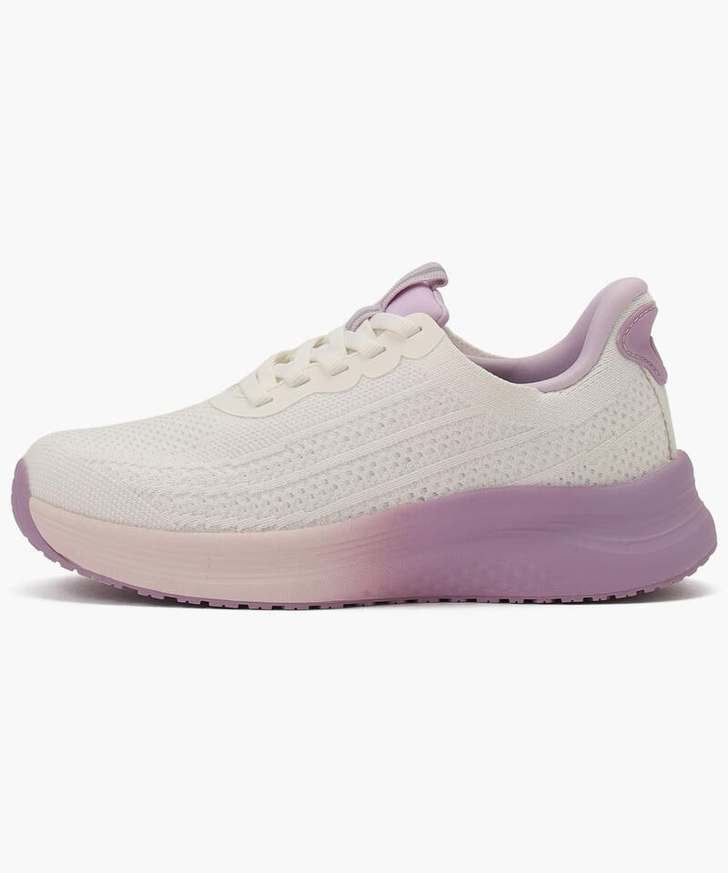 【オーソフィート】ニラ ワイド/ホワイト ラベンダー テキスタイル/シューズ レディース詳細画像1