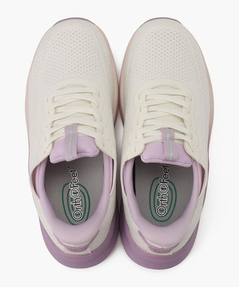 【オーソフィート】ニラ ワイド/ホワイト ラベンダー テキスタイル/シューズ レディース詳細画像6