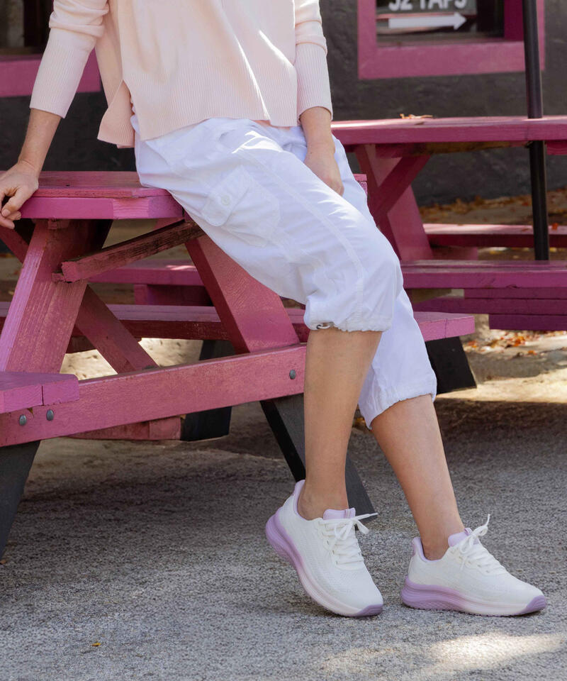 【オーソフィート】ニラ ワイド/ホワイト ラベンダー テキスタイル/シューズ レディース詳細画像11