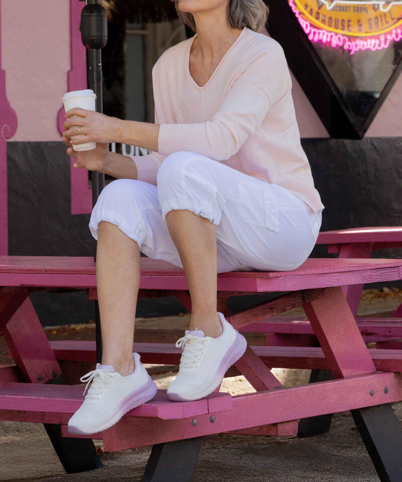 【オーソフィート】ニラ ワイド/ホワイト ラベンダー テキスタイル/シューズ レディース詳細画像12