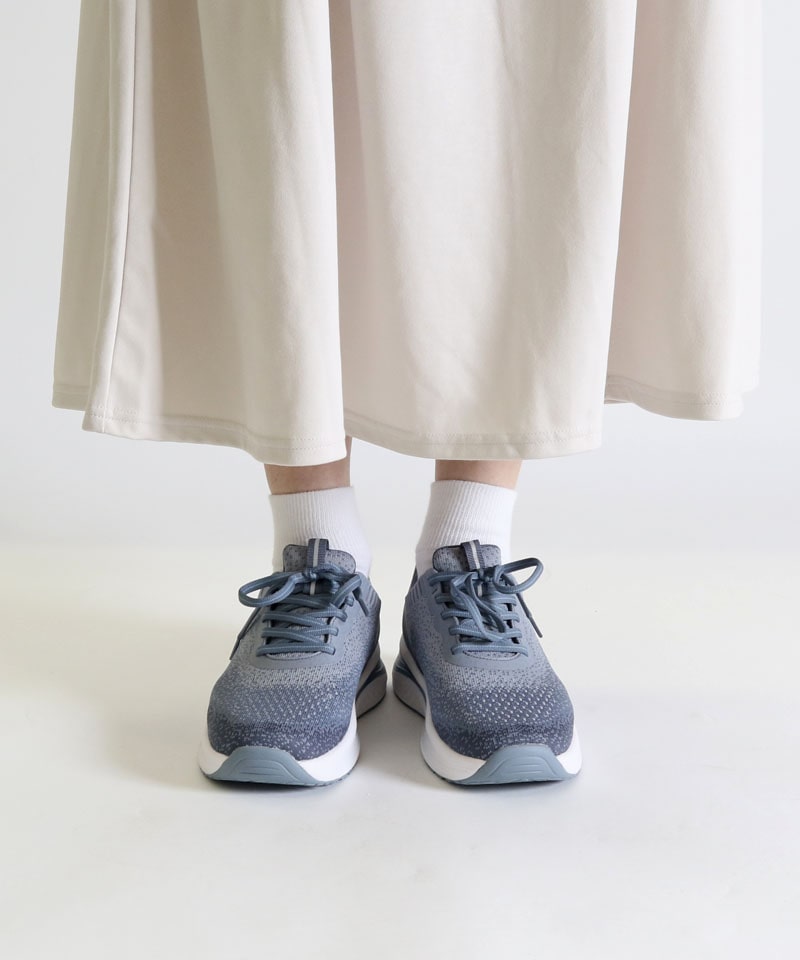 【オーソフィート】ニラ ワイド/スレートブルー テキスタイル/シューズ レディース