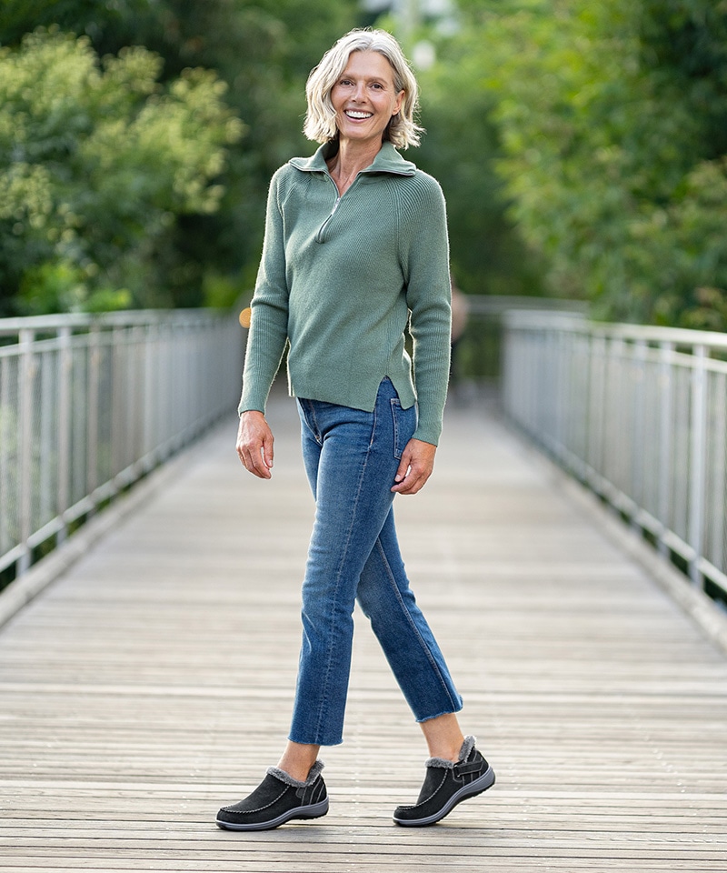 【オーソフィート】ロリン ミディアム/ブラック スエードレザー/シューズ レディース詳細画像12