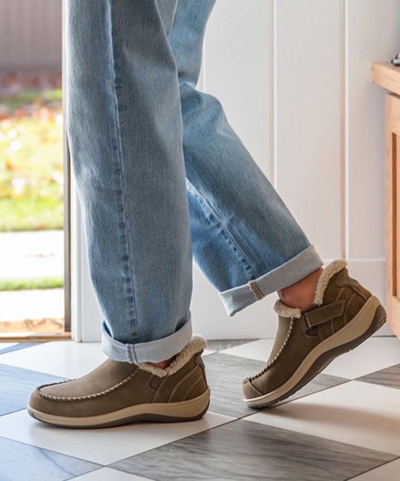 【オーソフィート】ロリン ミディアム/ライトブラウン スエードレザー/シューズ レディース