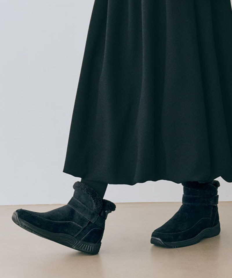 【オーソフィート】ブリス ミディアム/ブラック スエードレザー/ブーツ レディース