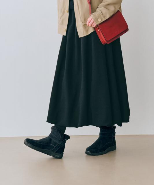 【オーソフィート】ブリス ミディアム/ブラック スエードレザー/ブーツ レディース