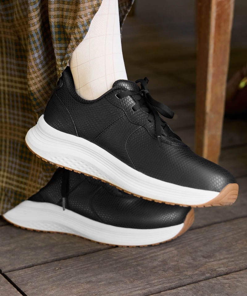 【オーソフィート】ストライド ミディアム/ブラック ナチュラルレザー/シューズ レディース詳細画像10