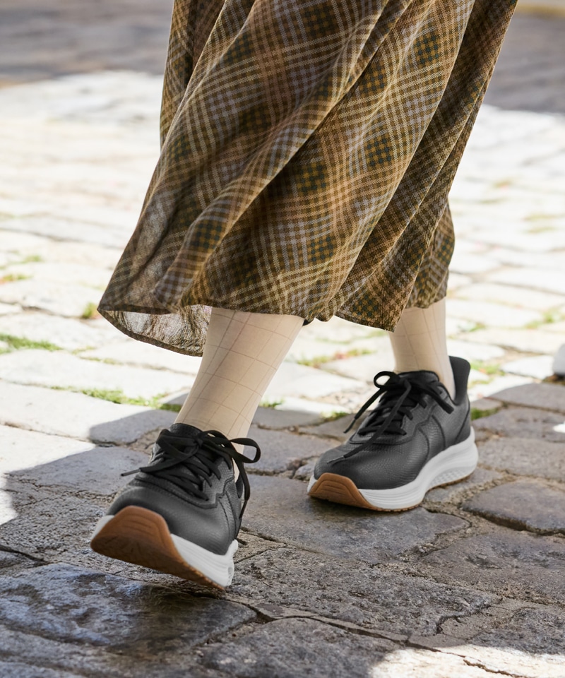 【オーソフィート】ストライド ミディアム/ブラック ナチュラルレザー/シューズ レディース詳細画像13