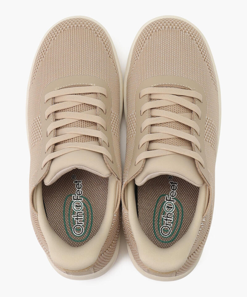 【オーソフィート】ワンダー ミディアム/ベージュ ニット テキスタイル/シューズ レディース詳細画像6