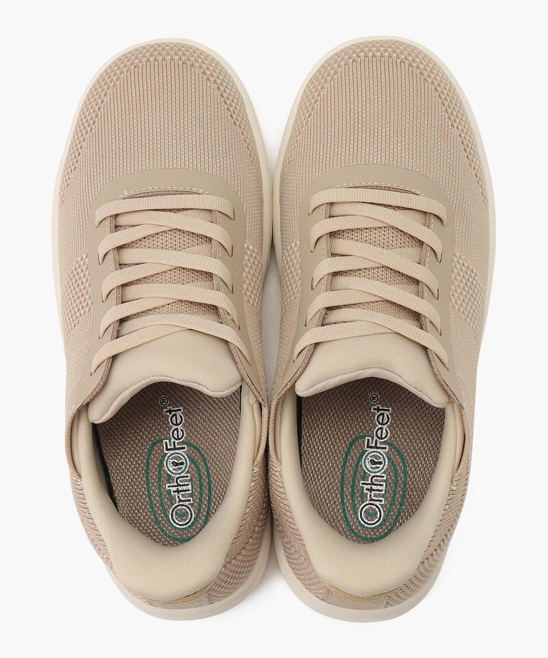 【オーソフィート】ワンダー ワイド/ベージュ ニット テキスタイル/シューズ レディース詳細画像6