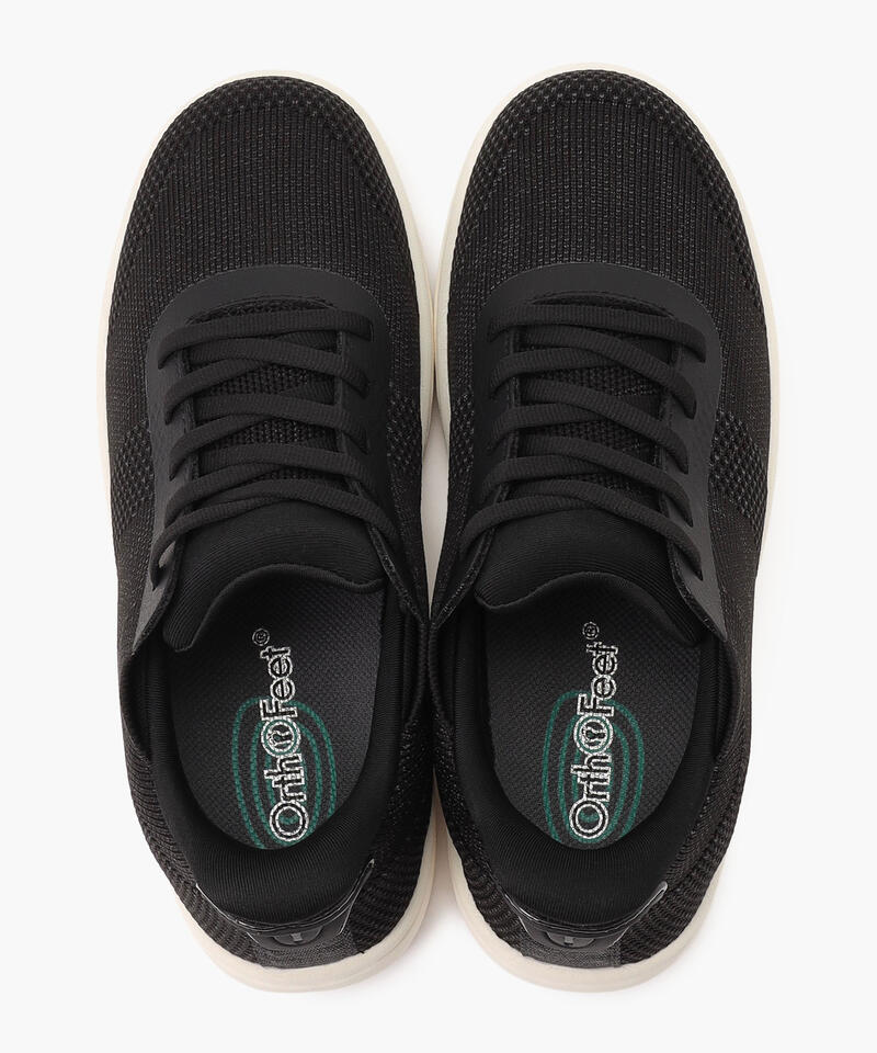 【オーソフィート】ワンダー ミディアム/ブラック ニット テキスタイル/シューズ レディース詳細画像6