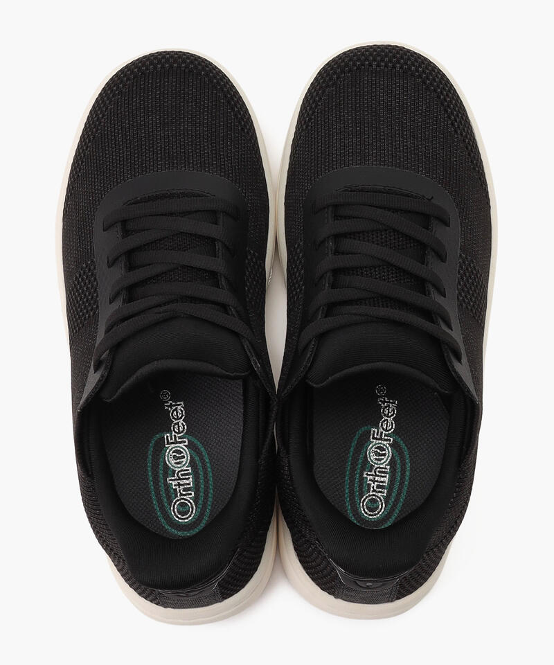 【オーソフィート】ワンダー ワイド/ブラック ニット テキスタイル/シューズ レディース詳細画像6