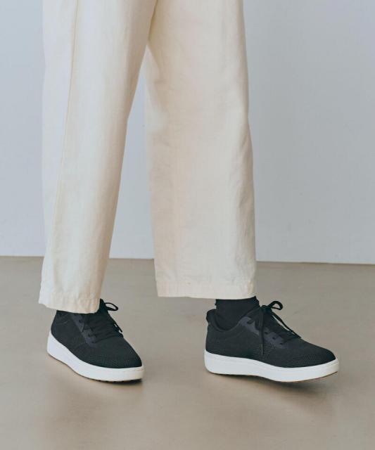 【オーソフィート】ワンダー ワイド/ブラック ニット テキスタイル/シューズ レディース[伝票入]