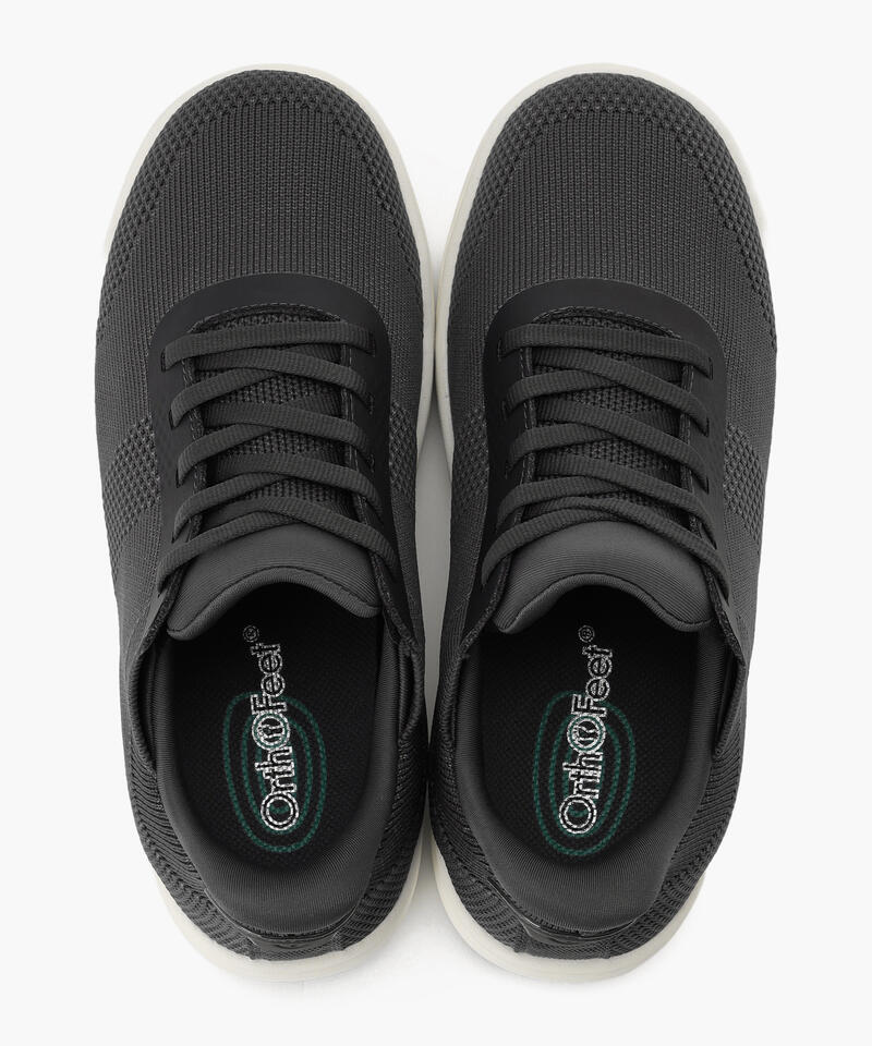 【オーソフィート】ワンダー ワイド/グレー ニット テキスタイル/シューズ レディース詳細画像6