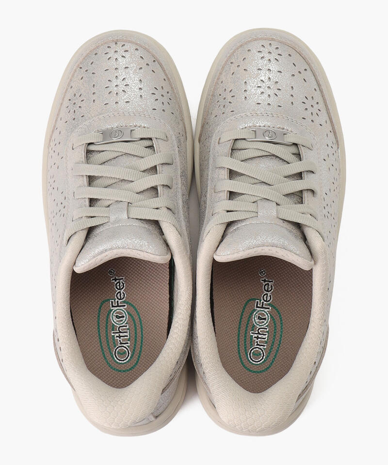 【オーソフィート】ワンダー ミディアム/シャンパンメタリック マイクロファイバー/シューズ レディース詳細画像6