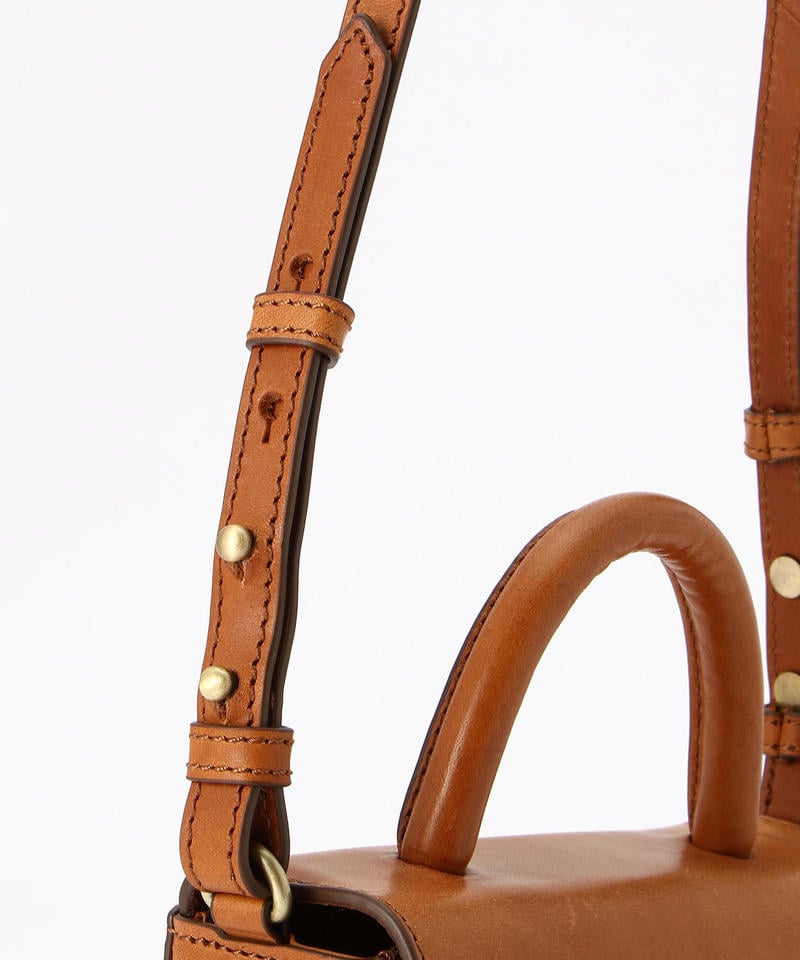 【オーマイバッグ】ナノ バッグ/コニャック ナチュラルレザー/ショルダーバッグ メンズ レディース詳細画像4