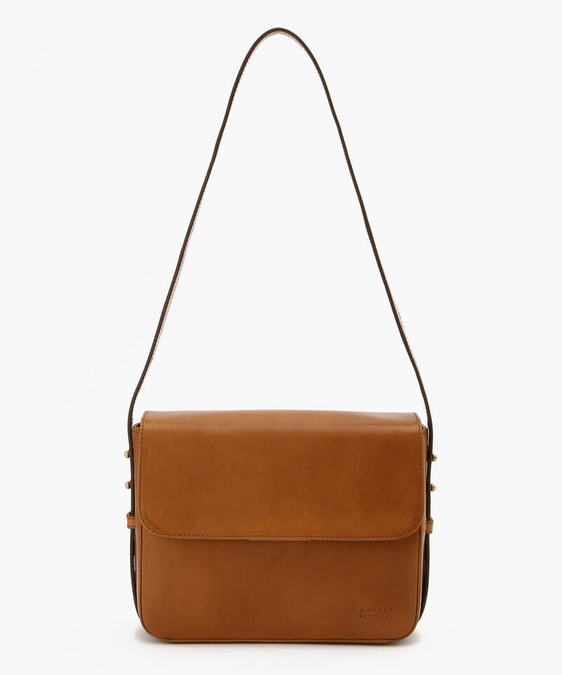 【オーマイバッグ】ジーナ/コニャック ナチュラルレザー/ショルダーバッグ メンズ レディース