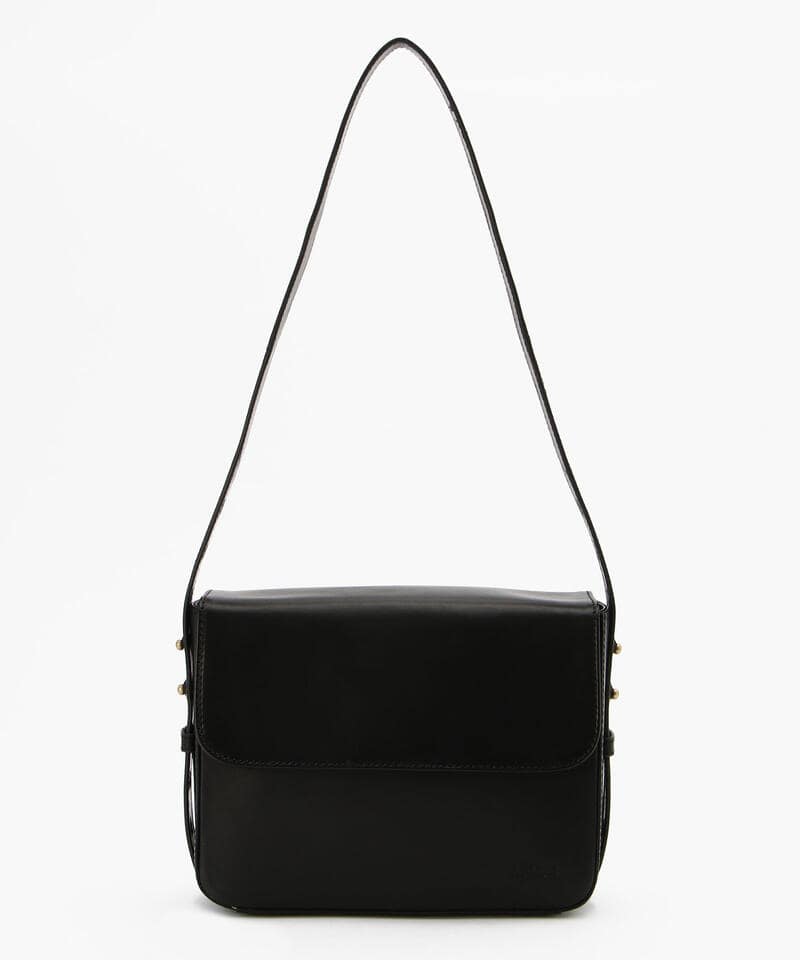 【オーマイバッグ】ジーナ/ブラック ナチュラルレザー/ショルダーバッグ メンズ レディース