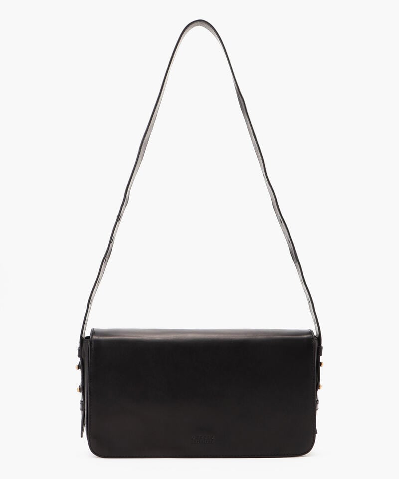 【オーマイバッグ】ジーナ ロンゲット/ブラック ナチュラルレザー/ショルダーバッグ メンズ レディース詳細画像3