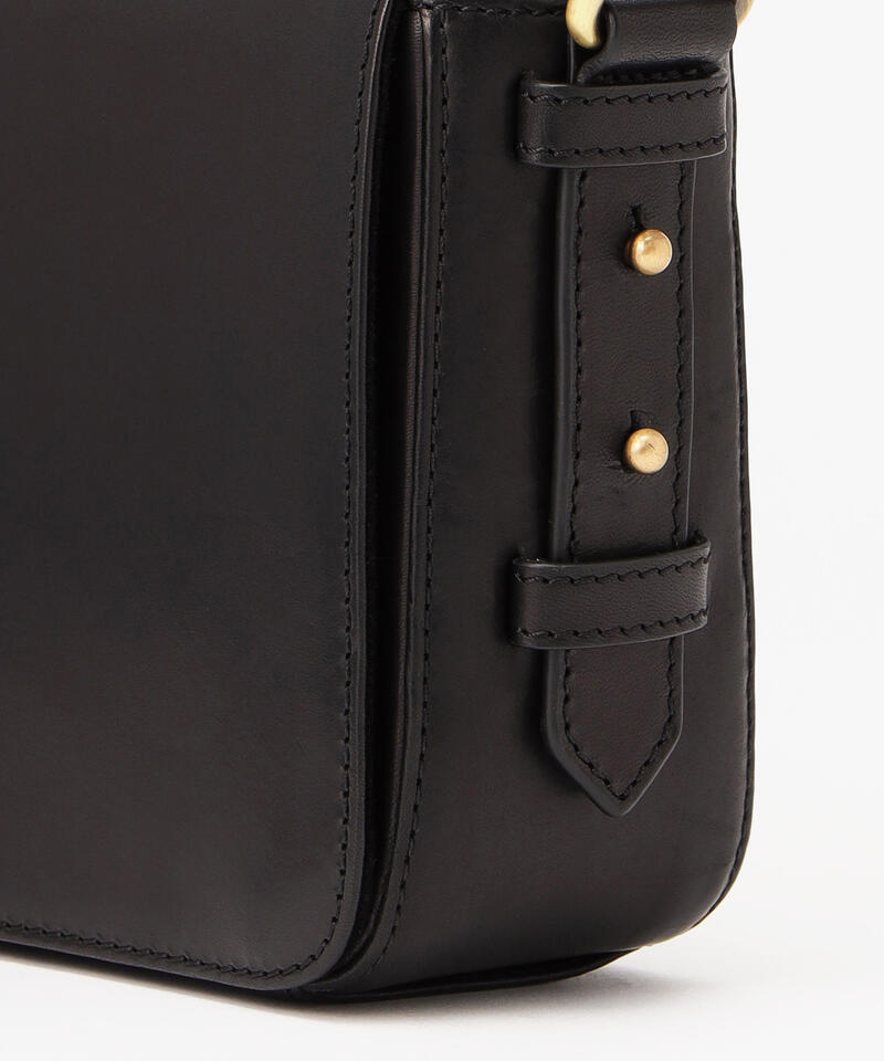 【オーマイバッグ】ジーナ ロンゲット/ブラック ナチュラルレザー/ショルダーバッグ メンズ レディース詳細画像6