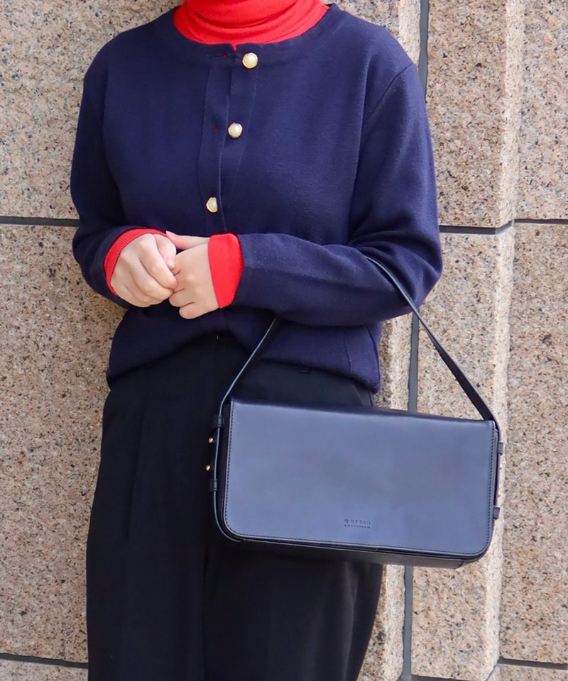 【オーマイバッグ】ジーナ ロンゲット/ブラック ナチュラルレザー/ショルダーバッグ メンズ レディース詳細画像9