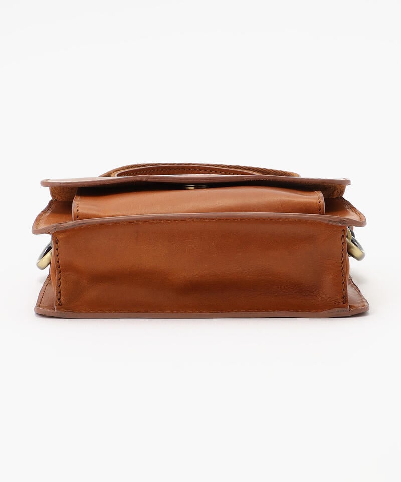 【オーマイバッグ】ハーパーミニ/コニャック ナチュラルレザー/ショルダーバッグ メンズ レディース詳細画像5