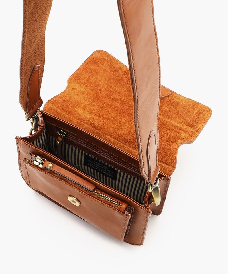 【オーマイバッグ】ハーパーミニ/コニャック ナチュラルレザー/ショルダーバッグ メンズ レディース詳細画像7