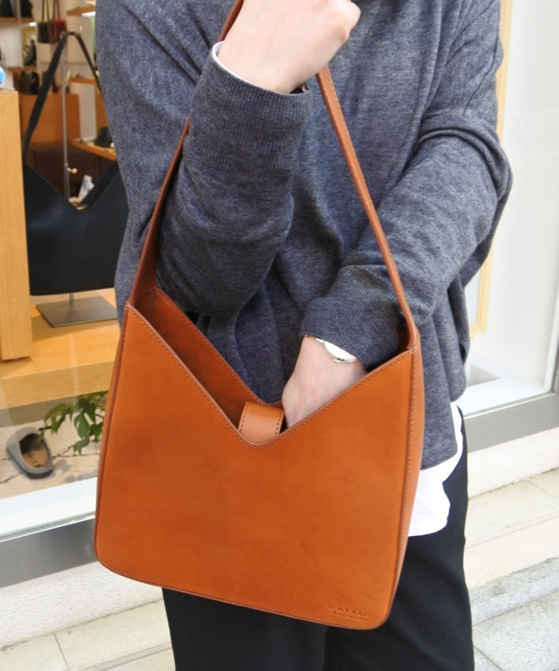 【オーマイバッグ】ヴィッキー/コニャック ナチュラルレザー/ショルダーバッグ メンズ レディース詳細画像9