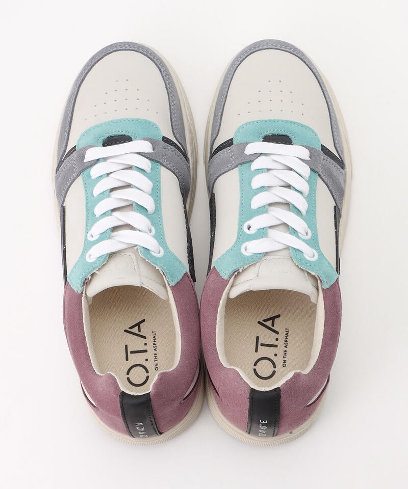 【オーティーエー】サンサホ/パール アクア エッグプラント ナチュラルレザー ヌバックレザー詳細画像6