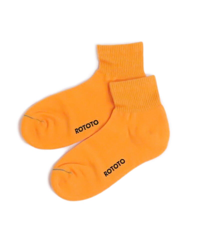 【ロトト】ファインアンクル/ダークイエロー オーガニックコットン ポリエステル/ソックス レディース