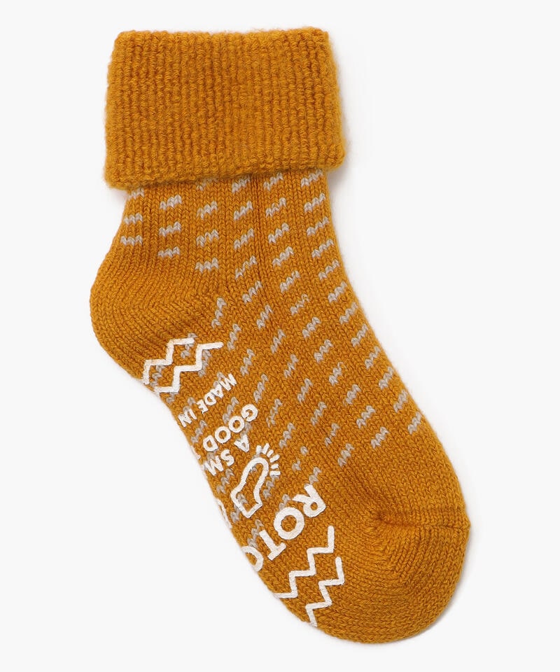 【ロトト】コンフィルームソックス バーズアイ/ダークイエロー アクリル ウール/メンズ レディース詳細画像2