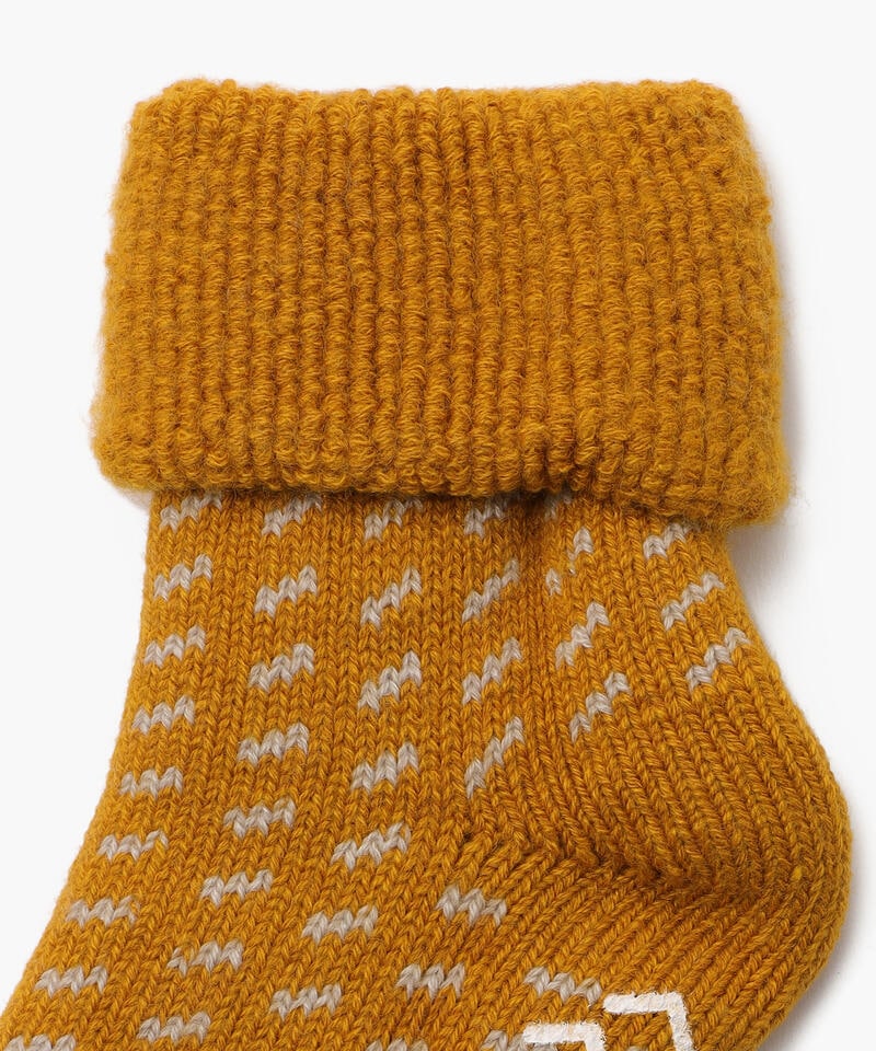 【ロトト】コンフィルームソックス バーズアイ/ダークイエロー アクリル ウール/メンズ レディース詳細画像3