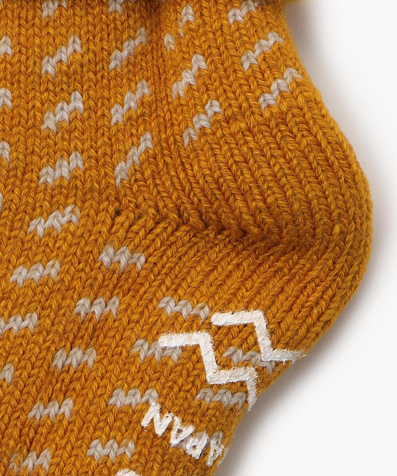 【ロトト】コンフィルームソックス バーズアイ/ダークイエロー アクリル ウール/メンズ レディース詳細画像4