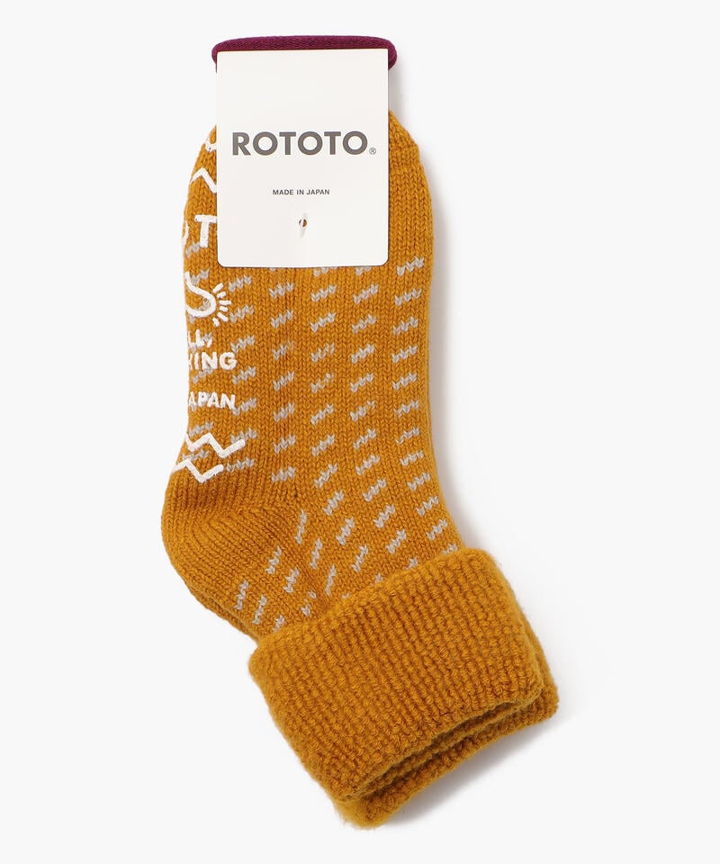 【ロトト】コンフィルームソックス バーズアイ/ダークイエロー アクリル ウール/メンズ レディース詳細画像6