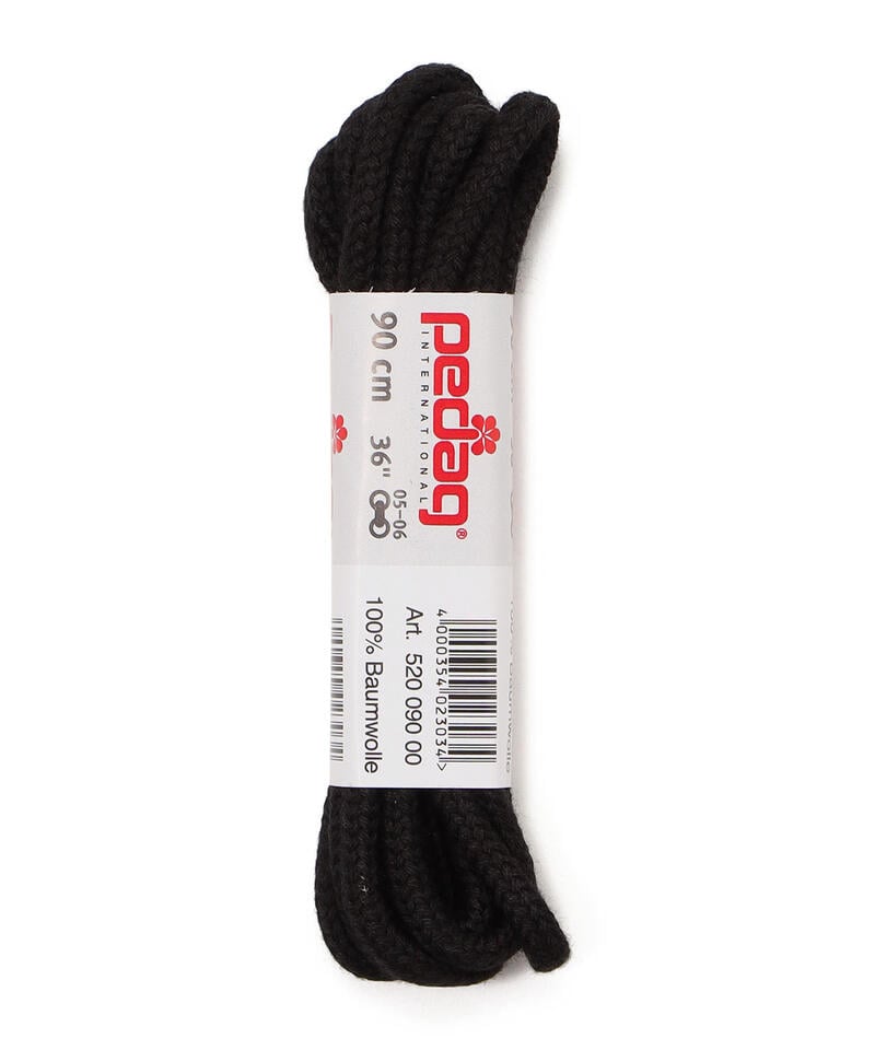 【ぺダック】丸紐ART520 90cm/ブラック コットン/シューレース メンズ レディース