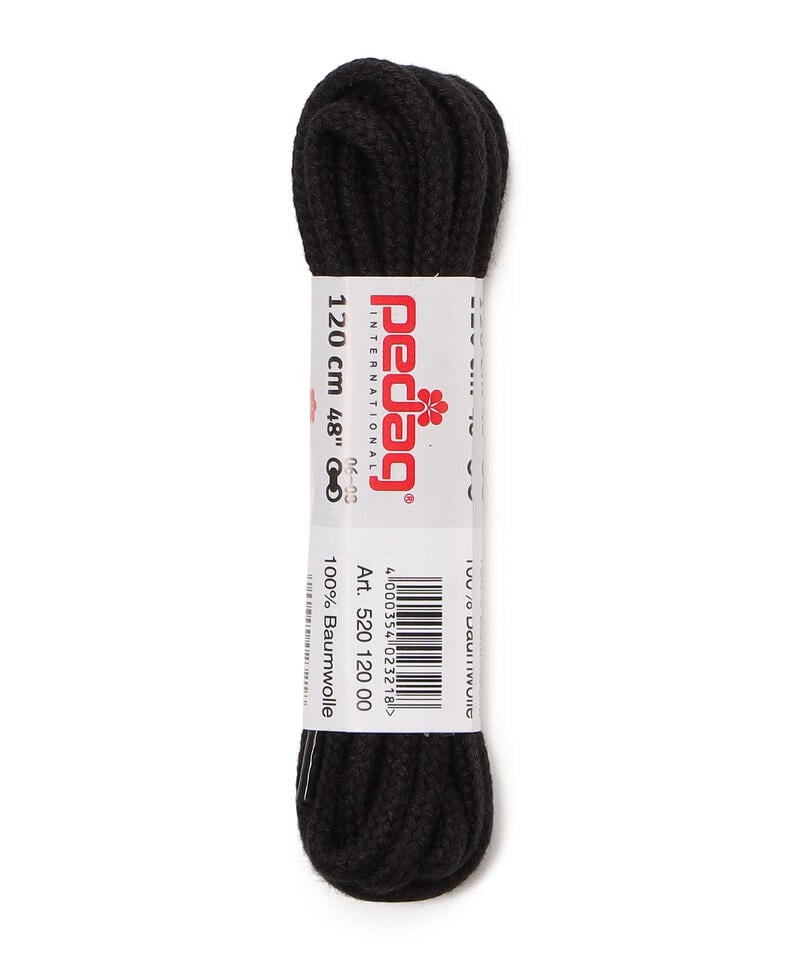 【ぺダック】丸紐ART520 120cm/ブラック コットン/シューレース メンズ レディース