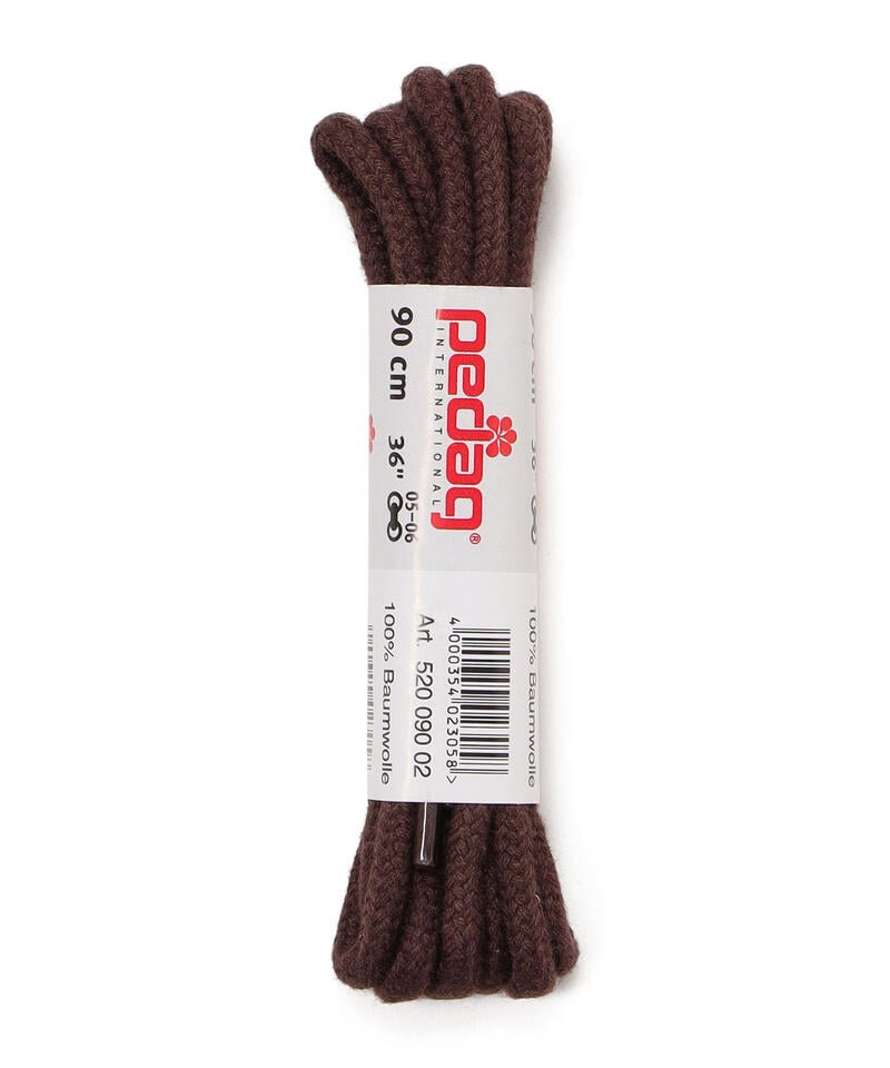 【ぺダック】丸紐ART520 90cm/ダークブラウン コットン/シューレース メンズ レディース