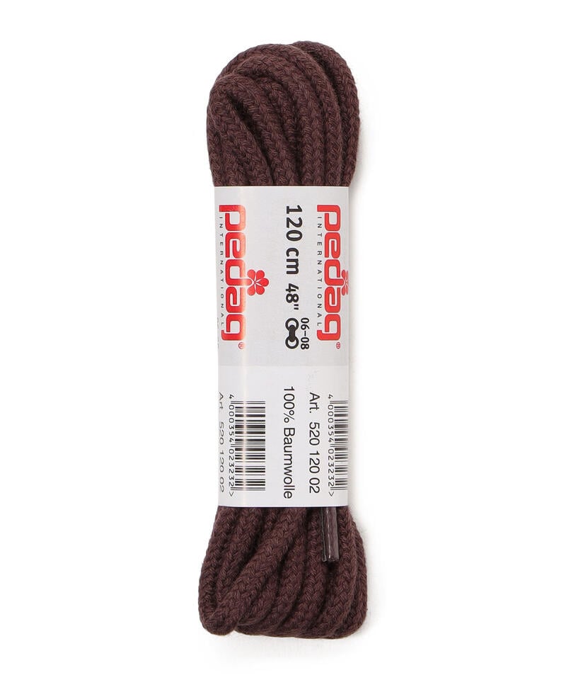 【ぺダック】丸紐ART520 120cm/ダークブラウン コットン/シューレース メンズ レディース