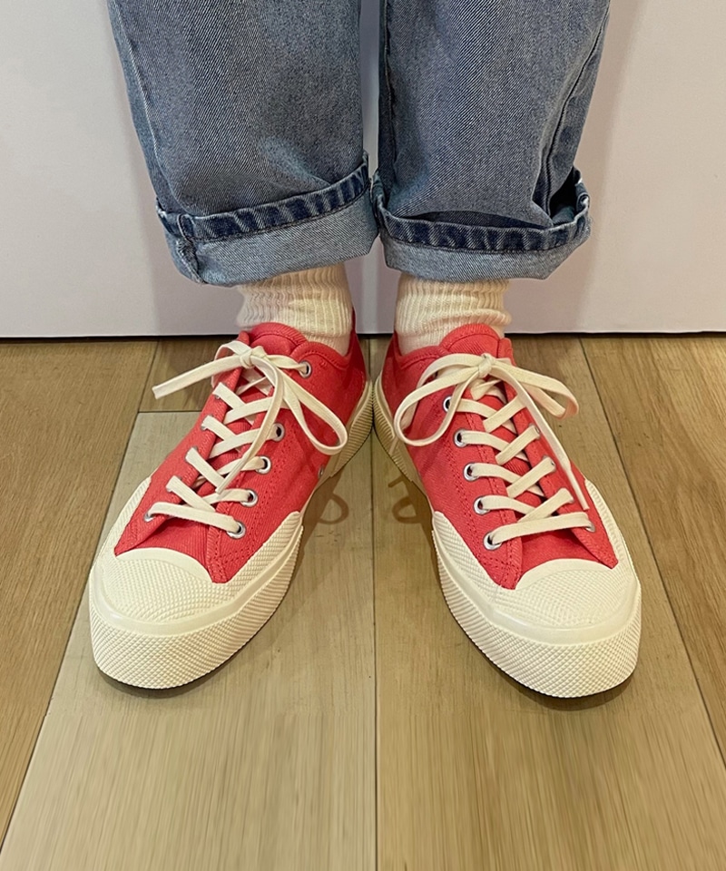 【スペルガ】2432 ワークス ローカット/レッド オフホワイト デニム/シューズ詳細画像8